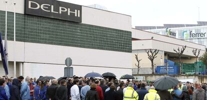 Trabajadores de la planta de Delphi de San Cugat del Vallés