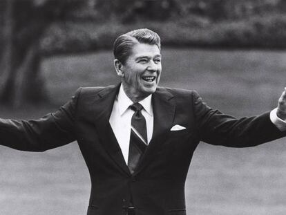 Ronald Reagan, presidente de EE UU entre 1981 y 1988, en 1986 en la Casa Blanca.