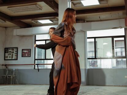 Los bailaores Patricia Guerrero y José Maya, en el proyecto cinematográfico de Lemaire y A Flamenco Catharsis, en la escuela Amor De Dios de Madrid.