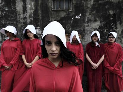 Mujeres del colectivo feminista 'Somos Nuestras' que protestan contra la amenaza fundamentalista en Costa Rica.