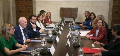 Un moment de la reunió de la Comissió Bilateral.