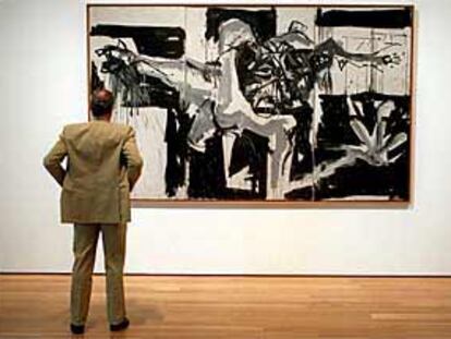 Crucifixión, de Antonio Saura, en el Museo de Bellas Artes de Bilbao.