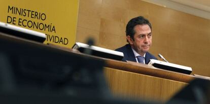 El secretario de Estado de Economía, Íñigo Fernández de Mesa, durante la rueda de prensa ofrecida hoy en Madrid.