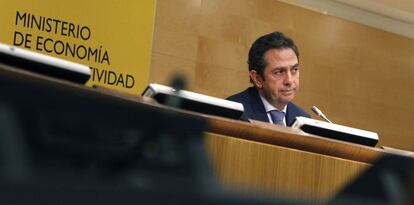 El secretario de Estado de Econom&iacute;a, &Iacute;&ntilde;igo Fern&aacute;ndez de Mesa, durante la rueda de prensa ofrecida hoy en Madrid.