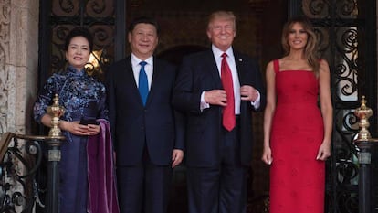 Xi Jinping com Donald Trump