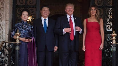 Xi Jinping com Donald Trump