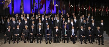 Os membros da reunião de ministros de Finanças do G20.