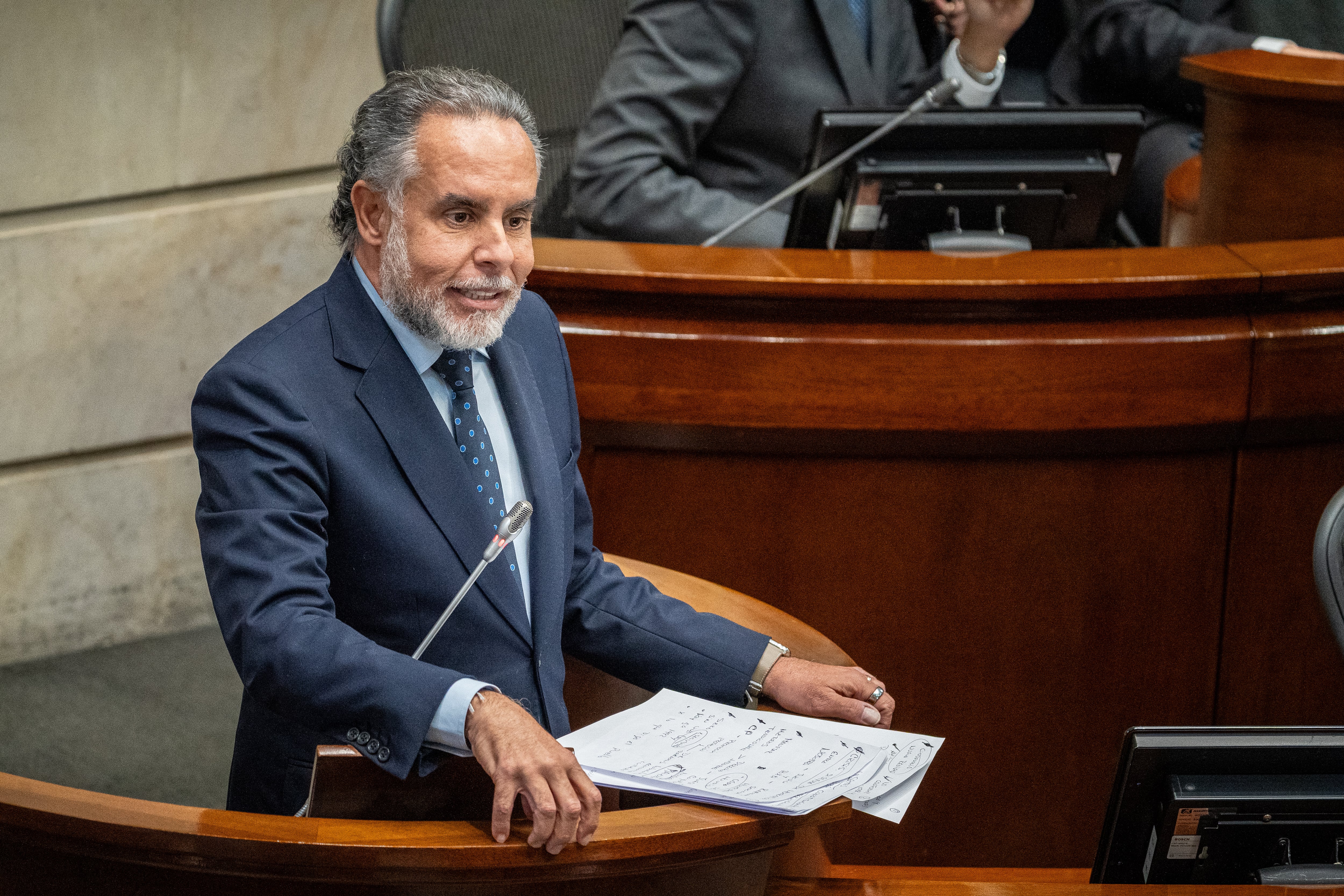 Armando Benedetti, en el Senado de la República, en Bogotá, el 13 de mayo.