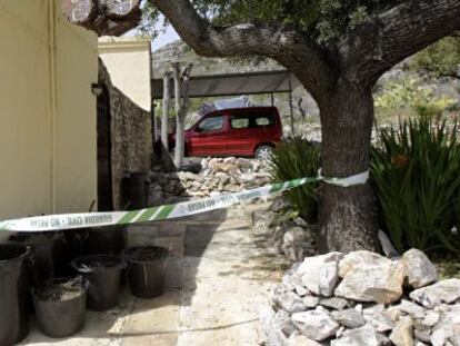 The crime scene in Xaló, in Alicante province.