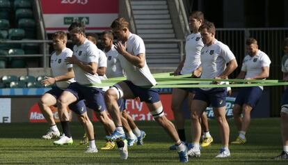 Entrenamiento de la selecci&oacute;n australiana. 