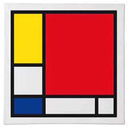 Composición de Piet Mondrian.