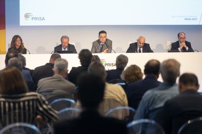 Junta general de accionistas del Grupo Prisa, celebrada en la sede de EL PAÍS en junio pasado.
