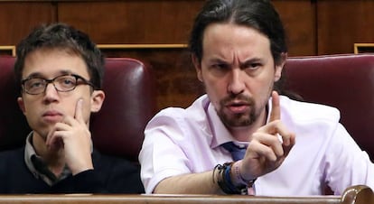 Íñigo Errejón y el líder de Podemos, Pablo Iglesias.