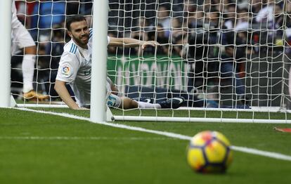 Nacho, jugador del Real Madrid, autor de dos tantos. 