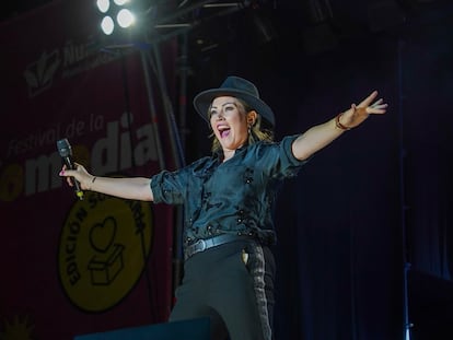 Javiera Contador hace unos días en el Festival de Comedia de Ñuñoa.