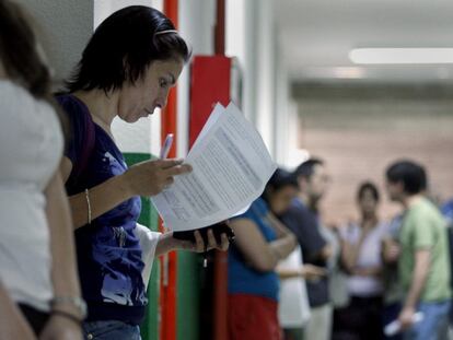 Aspirantes a profesores de Secundaria, enseñanza especial y formación profesional comenzaban ayer sus exámenes