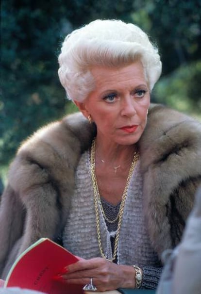 Lana Turner en 'Falcon Crest' en 1982.