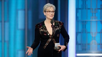Meryl Streep, durante su discurso.