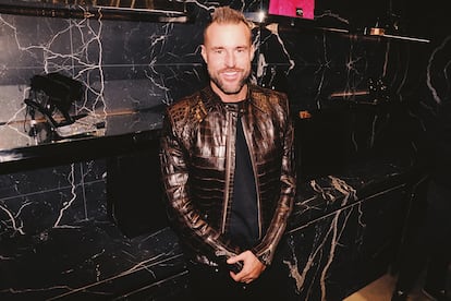 Philipp Plein a su llegada a la nueva tienda de la marca en Madrid (Ortega y Gasset, 5).