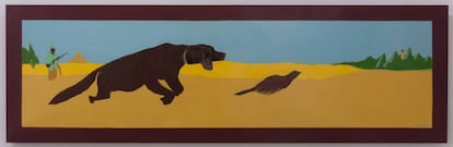 'La caza in situ' (1976), de Beatriz González, expuesta en el museo de la Academia de Bellas Artes.