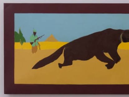 'La caza in situ' (1976), de Beatriz González, expuesta en el museo de la Academia de Bellas Artes.