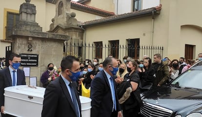 Funeral de Erika Yunga, la niña asesinada en Oviedo por Igor Postolache, en 2022.