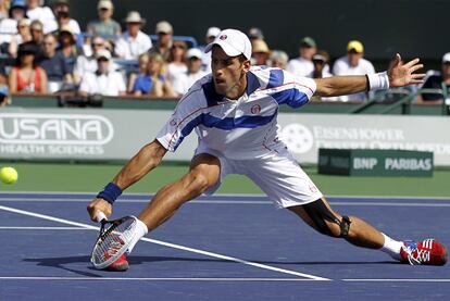 Novak Djokovic, durante un partido disputado en Indian Wells.