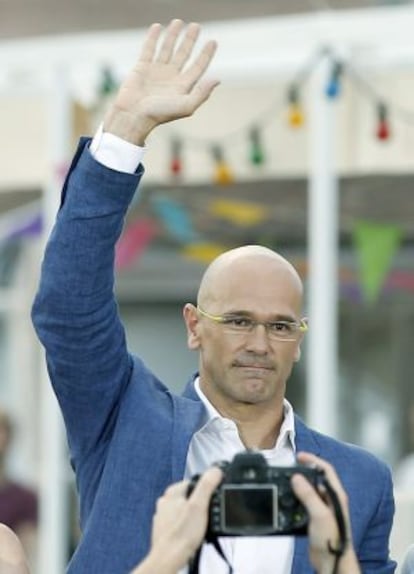 Romeva, ahir, en la presentació de Junts pel Sí.