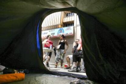 Protesta de los trabajadores de Ambulancias Domingo.