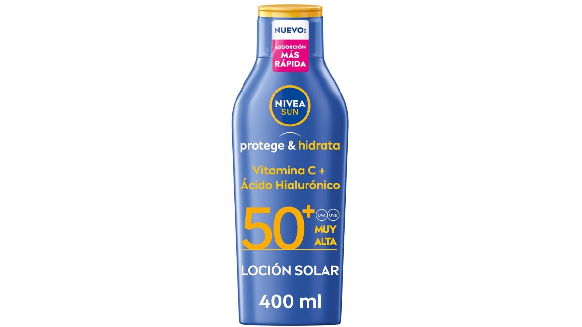 Protector solar corporal resistente al agua, de Nivea.
