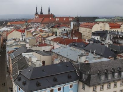 Vista de Olomouc desde la torre del ayuntamiento.