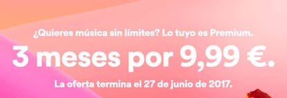 Spotify promocion tres meses