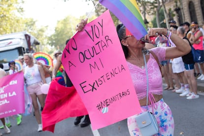 Una manifestante durante el Orgullo de Barcelona del año pasado. 