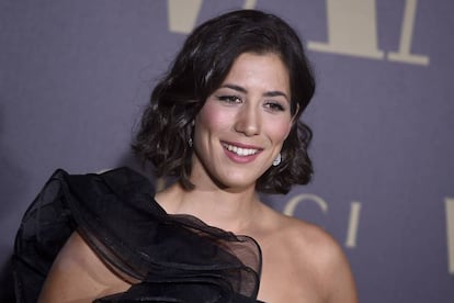 La tenista Garbiñe Muguruza, en la fiesta de 'Vanity Fair' del pasado martes en Madrid.