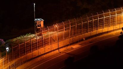 Valla en la frontera de Ceuta.