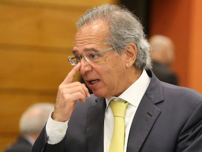 El futuro ministro de Hacienda de Brasil, Paulo Guedes, durante una reunión con empresarios, en agosto pasado. 