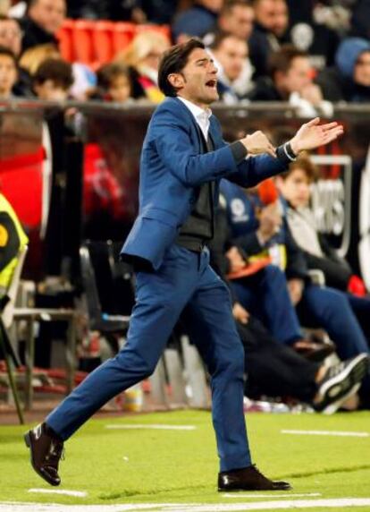 El entrenador del Valencia, Marcelino García Toral.