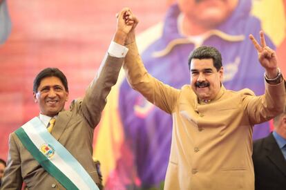 Maduro en el juramento del gobernador de Barinas, Argenis Chávez.