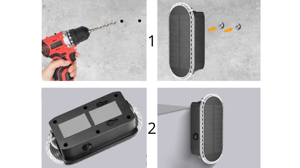 Puedes elegir entre la cinta adhesiva o los tornillos a la hora de instalar los apliques.