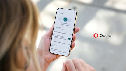 Uso de Opera en un smartphone.