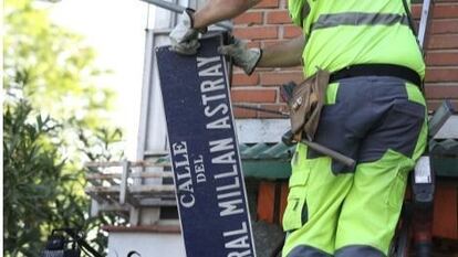 Placa de Millan Astray Madrid