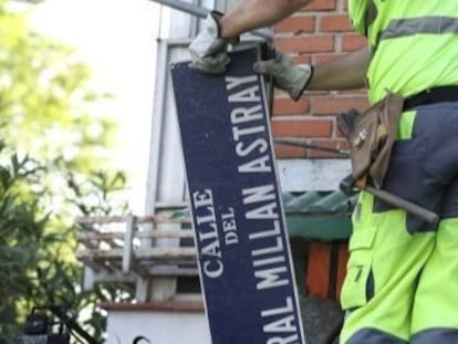 El TSJM obliga al Ayuntamiento de Madrid a mantener la calle General Millán Astray en el callejero de Madrid.