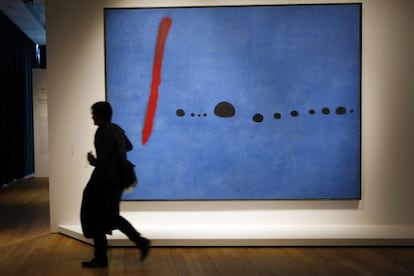 'Bleu II' de Joan Miró, expuesto en el Mucem.