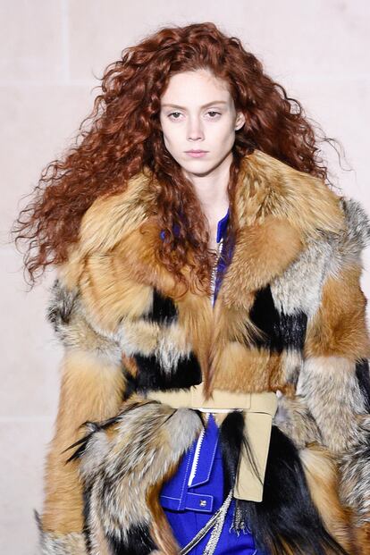En el desfile de Louis Vuitton en 2017 en París.