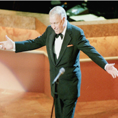 Frank Sinatra, en un homenaje antes de su fallecimiento en mayo de 1998