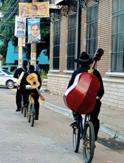 Una banda de músicos en La Ceiba (Honduras).