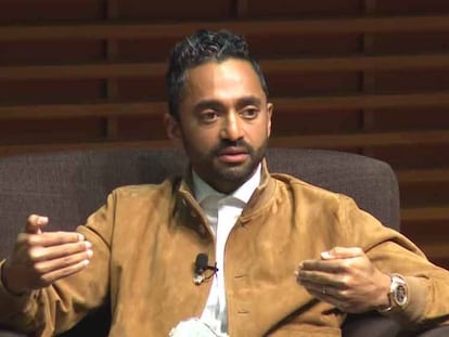 Chamath Palihapitiya durante o fórum da Escola de Negócios de Stanford em 10 de novembro.