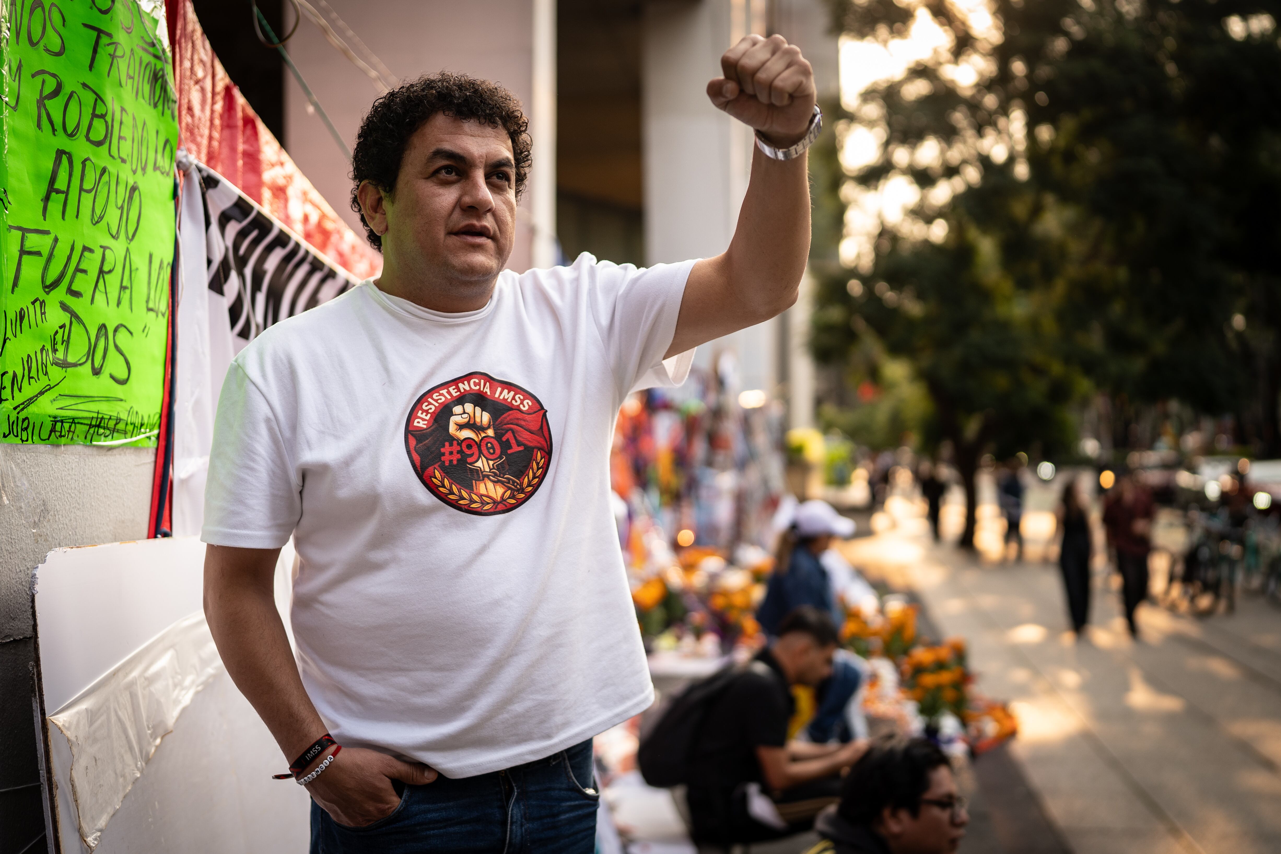 Daniel Rodríguez Borjas, trabajador del IMSS en Torreón, Coahuila, en Ciudad de México, el 28 de octubre.