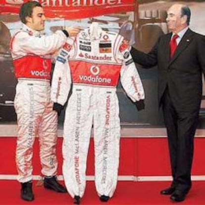 Botín y Alonso en el acto de presentación de la escudería McLaren