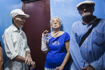 Patients waiting for their results at the Julio Trigo hospital in Havana.